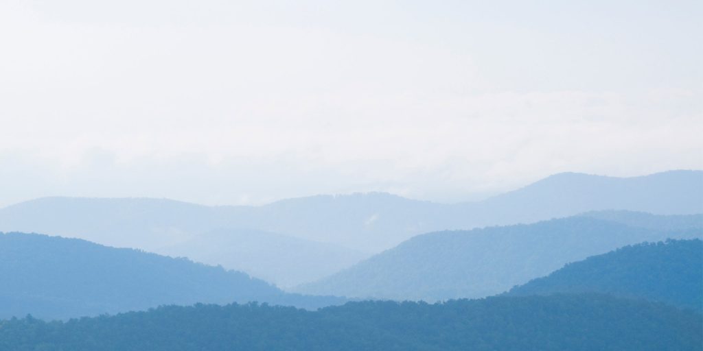 Blue ridge mountains in Harrisonburg VA